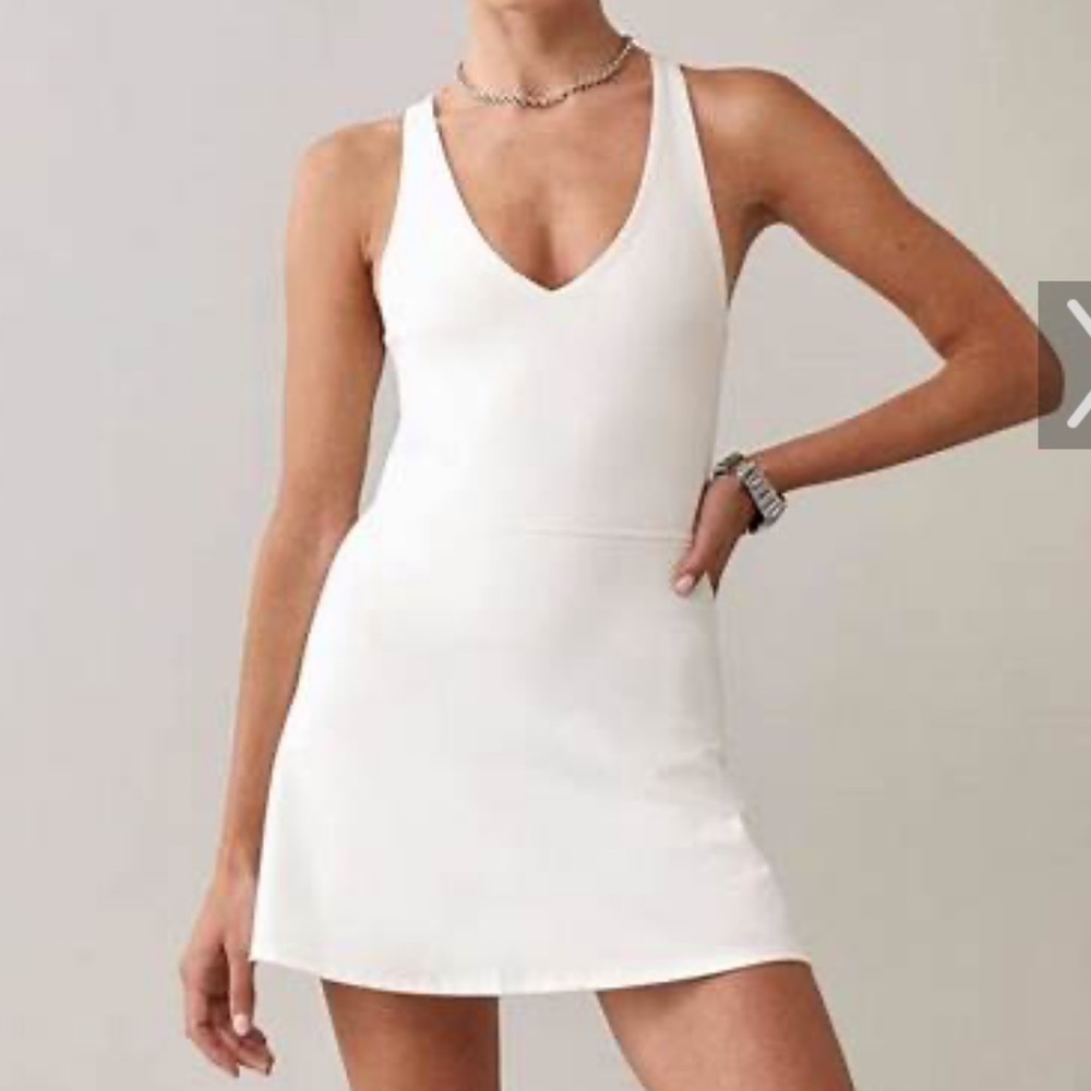 Reformation Bella Ecomove Dress white